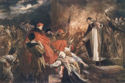 Arrival of Cardinal Wolsey at Leicester Abbey (1530) by John Gilbert